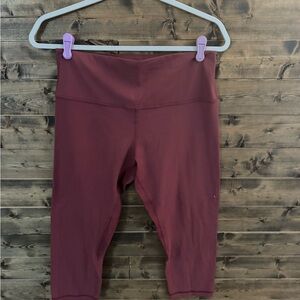 lululemon athletica Align Maroon Crop Leggings